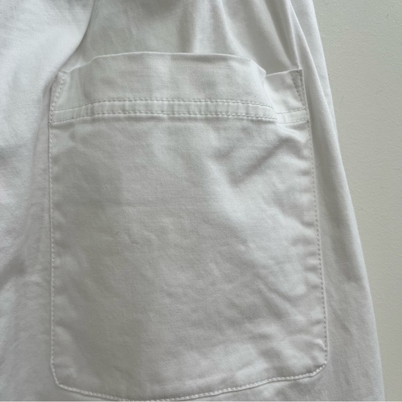 Free people movement white wide leg pull on pants exposed elastic waist band M - Picture 12 of 15